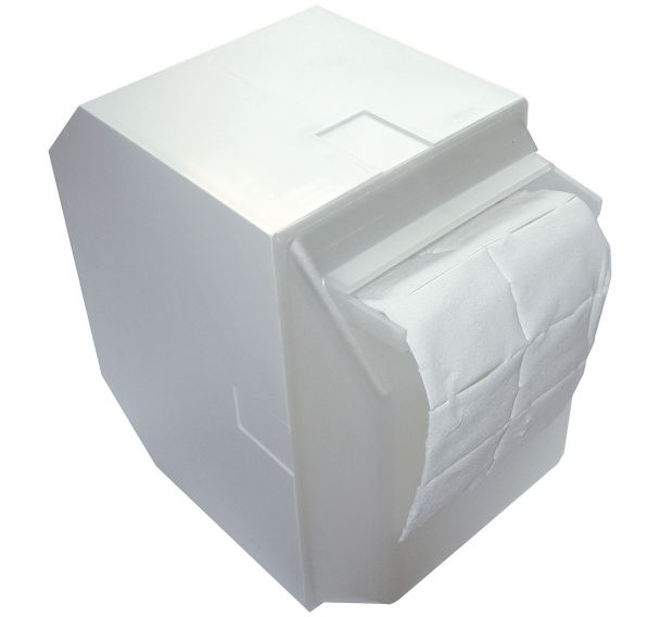 Distributeur tampon ouate de cellulose, coloris blanc-Comed
