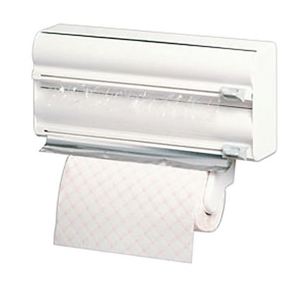 Distributeur triple rouleauxde couleur blanche