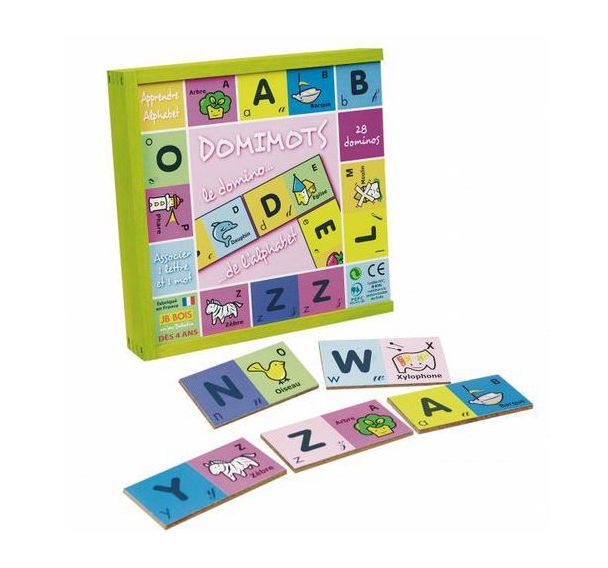 Domimots le domino de l'alphabet 28 pièces