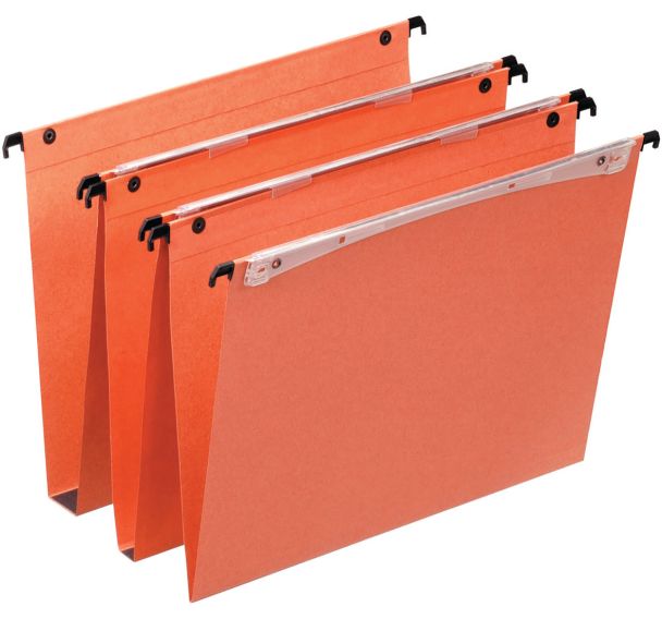 Dossier suspendu Dual carton fond V  tiroir orange