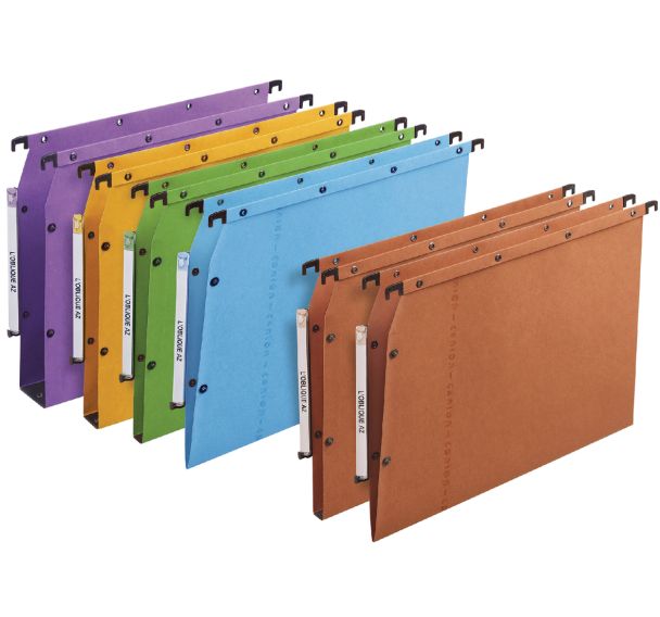 Dossier suspendu kraft à boutons-pression ultimate - Pour armoire - Fond 30 mm