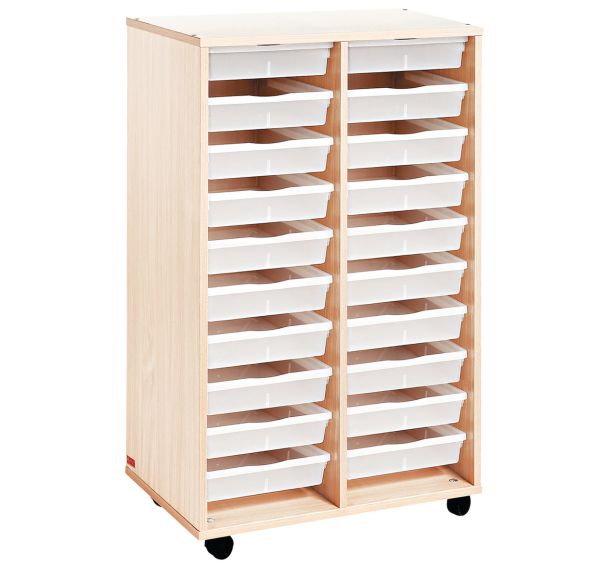 Double colonne 20 bacs Plats Bouleau