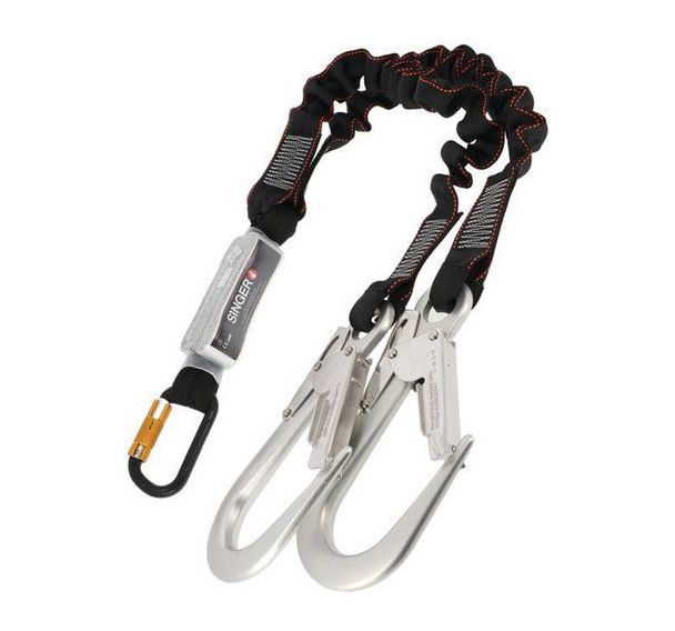 Double longe anti chute avec sangles élastiquées en polyester