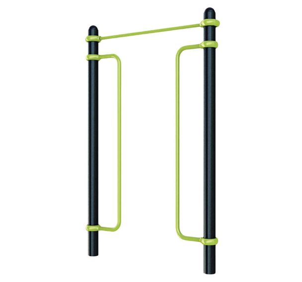 Double pôle barre traction PMR pour parcours sportif Freetness