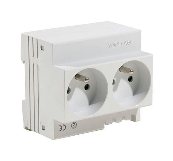 Double prise secteur modulaire 10/16 a