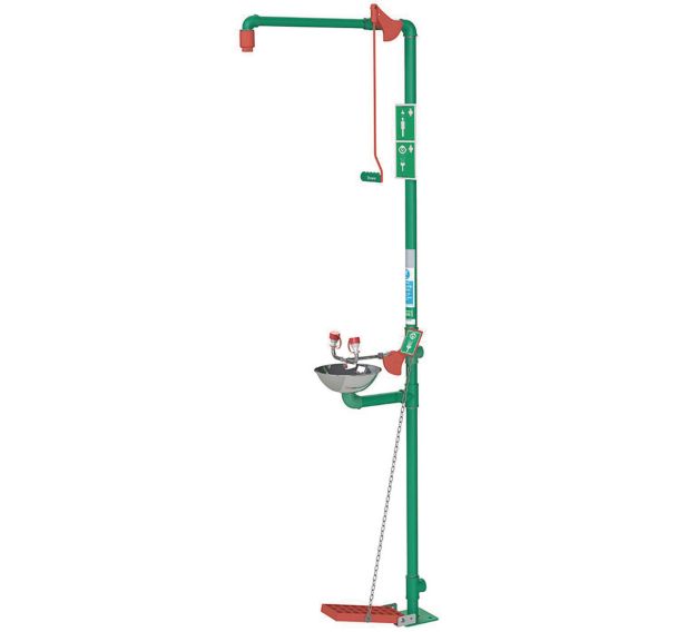 Douche et laveur d'yeux combiné - Pour intérieur - Hughes