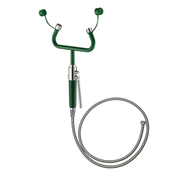 Douchette occulaire de sécurité mural à gâchette 2 jets