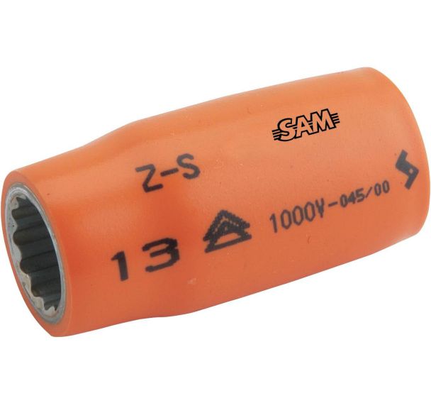 Douille 1/2" 12 pans - Isolée 1000 volts - Sam