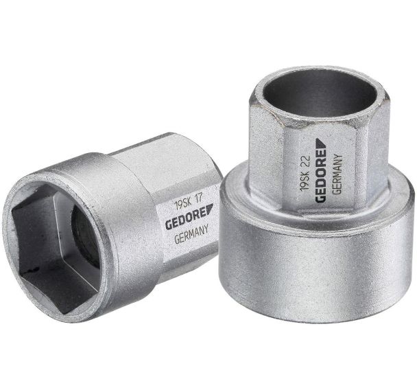 Douille 1/2" métrique courte 6 pans 19SK - Gedore