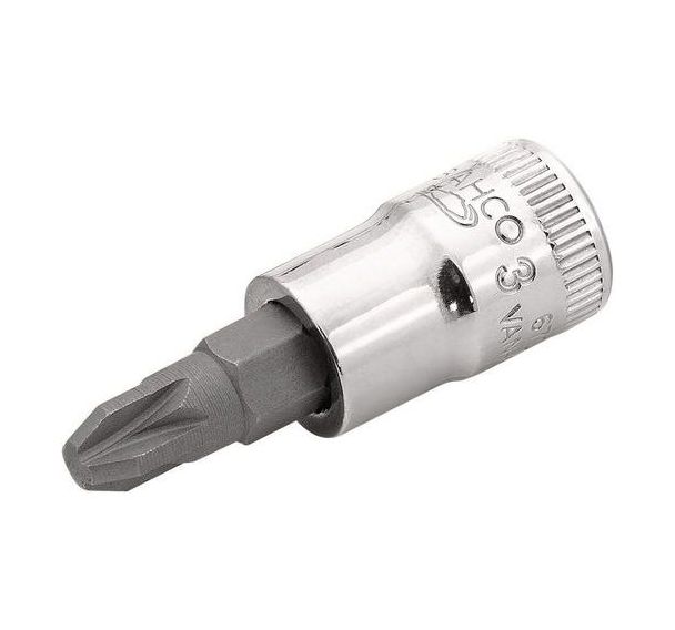 Douille tournevis 1/4'' vis Pozidriv sur carte - Bahco