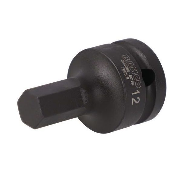Douille tournevis à chocs 1/2" vis 6 pans 18mm 50mm