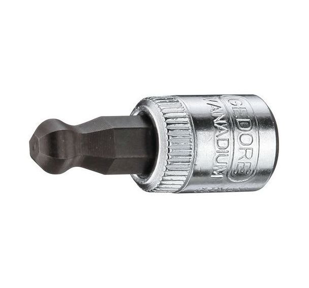 Douille tournevis métrique 1/4" vis 6 pans sphérique IN20K - Gedore