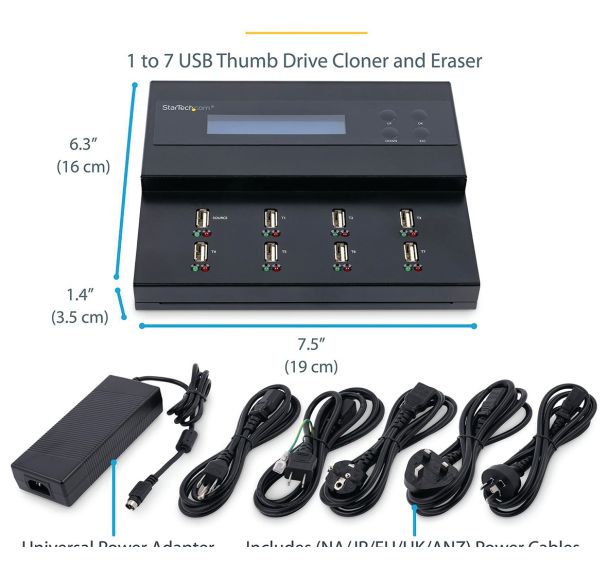 Duplicateur et effaceur autonome de cles USB 1:7 StarTech