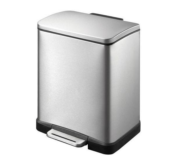 E-Cube poubelle à pédale rectangulaire 12L EKO - Vepabins