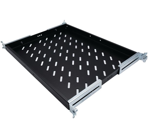 EKIVALAN Etagère fixe 1U 4 pts prof. 570mm (baie P800), noir
