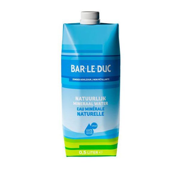 Eau minérale non pétillante - Brique de 0,5 L - Bar-Le-Duc - Lot de 12