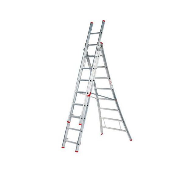 Échelle Solide Eco Professional 3 éléments avec sécurité écartement