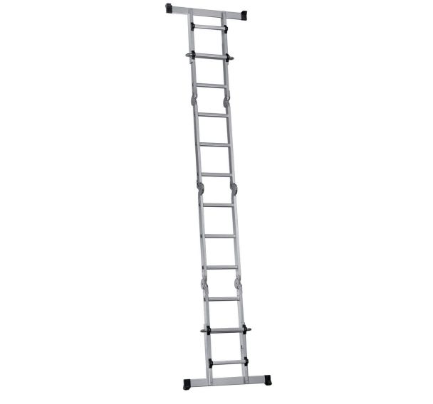 Échelle télescopique transformable 1 plan, 2 plate-formes