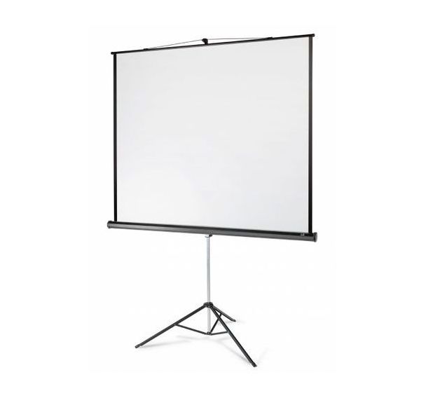 Ecran de projection avec trépied.
