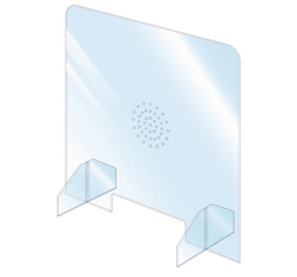 Ecran de protection : passe document et hygiaphone Planorga