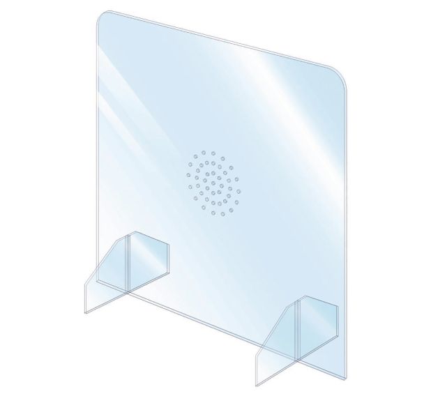 Ecran de protection avec hygiaphone Planorga