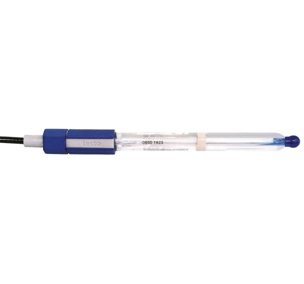 Electrode en verre pH avec capteur de température - Testo