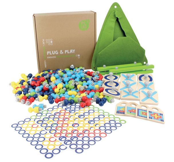 Eléments de jeux pour panneau Plug It morpion et codage