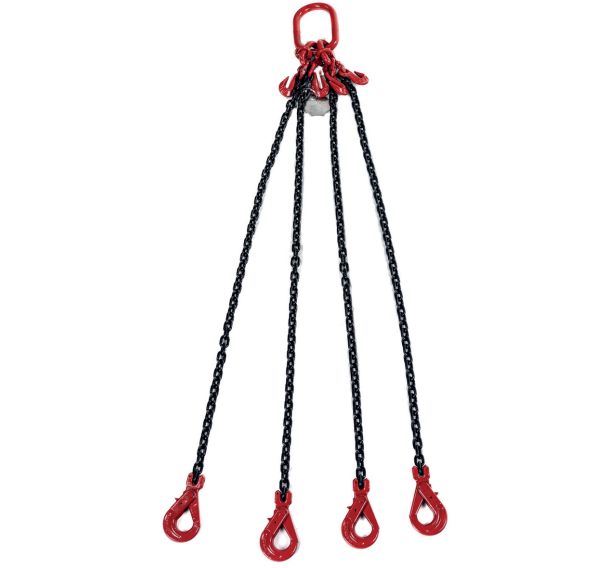 Élingue chaîne 4 brins à crochet automatique - Force 2360 kg - Manutan Expert