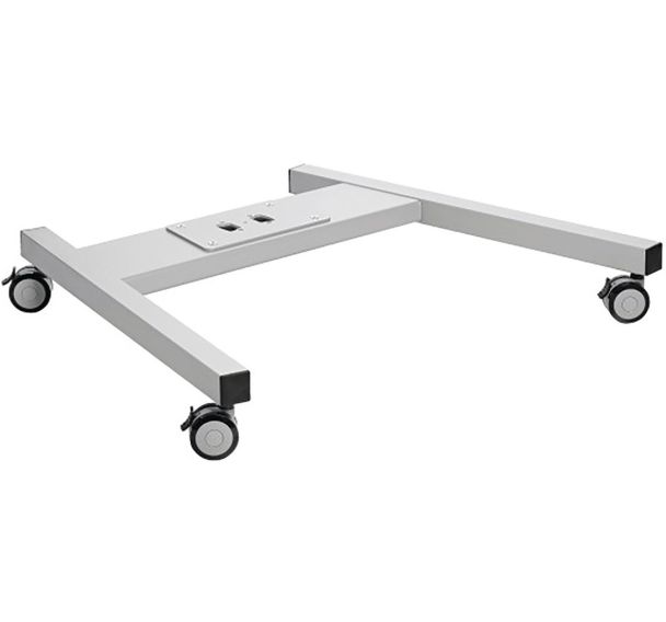 Embase de sol PFT 8520 argent, à roulettes, mono tube