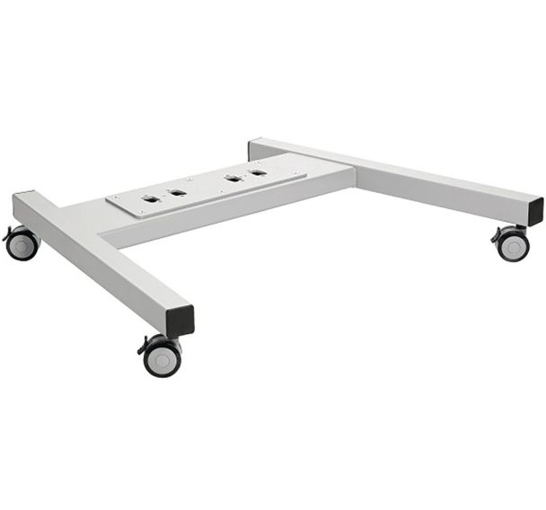 Embase de sol PFT 8530 argent, à roulettes, double tube