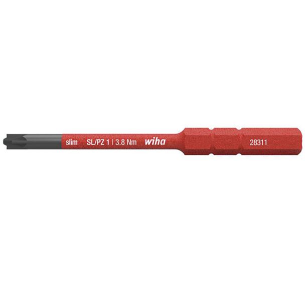 Embout slim electric Bornier isolé vis Pozidriv - WIHA