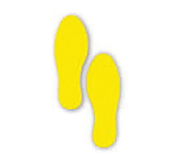 Empreinte de pas adhésive LeanStripe - Jaune - Ergomat
