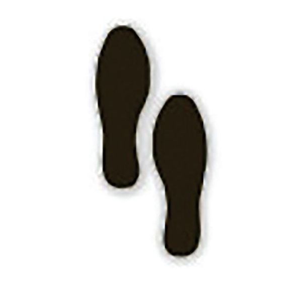 Empreinte de pas adhésive LeanStripe - Noir - Ergomat