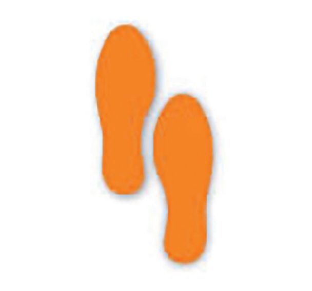 Empreinte de pas adhésive LeanStripe - Orange - Ergomat