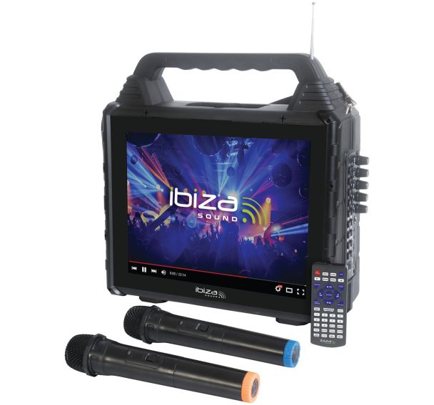Enceinte portable Karavision avec écran pour karaoké - Ibiza
