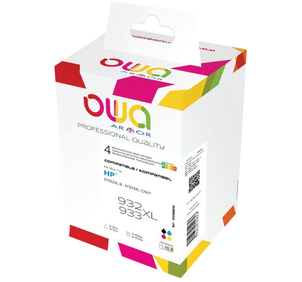 Encre reconditionnée x 4 color HP 932/933XL - 1090p+3X1030p