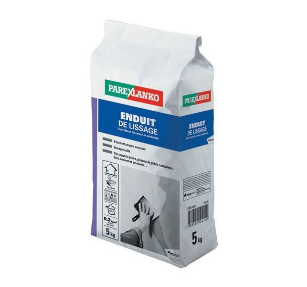 Enduit de lissage à prise rapide 5 KG
