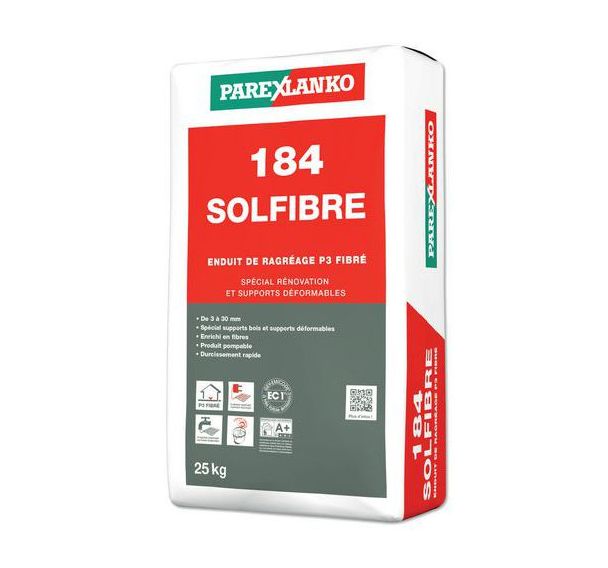 Enduit de ragréage fibré 184 Solfibré 25 KG
