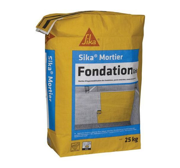 Enduit l'imperméabilisation des fondations - Sika