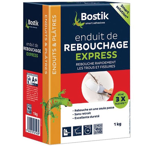Enduit rebouchage express en poudre 1kg
