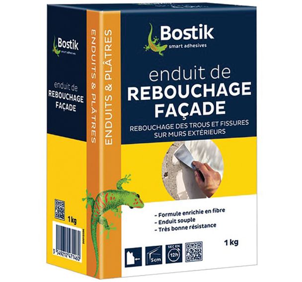 Enduit rebouchage façade en poudre 1kg