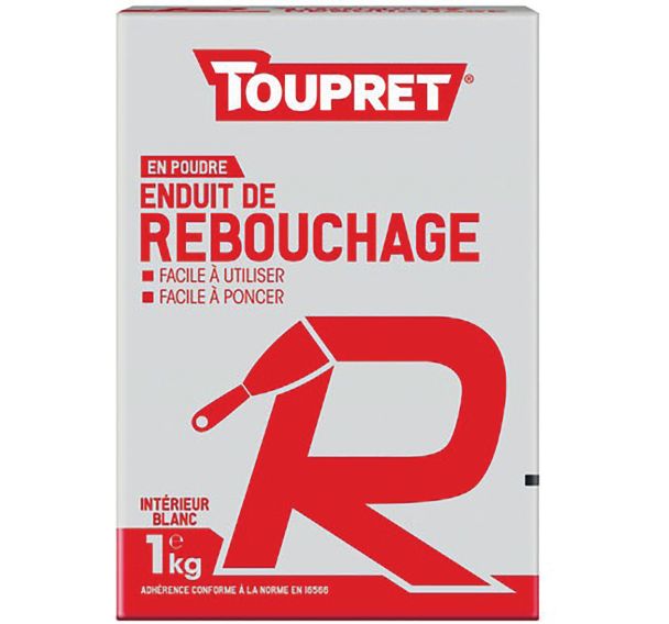 Enduit rebouchage intérieur blanc en poudre 1kg