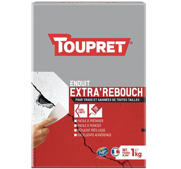 Enduit rebouchage intérieur blanc poudre 1kg