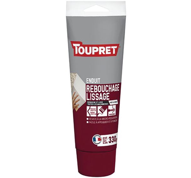 Enduit rebouchage lissage extérieur pâte 330g blanc