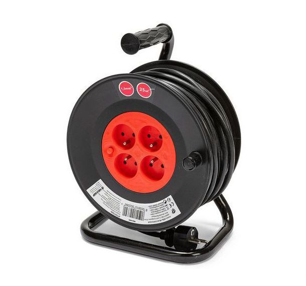 Enrouleur bricolage, 4 prises, H05VV-F3G1.5MM2 - Velamp