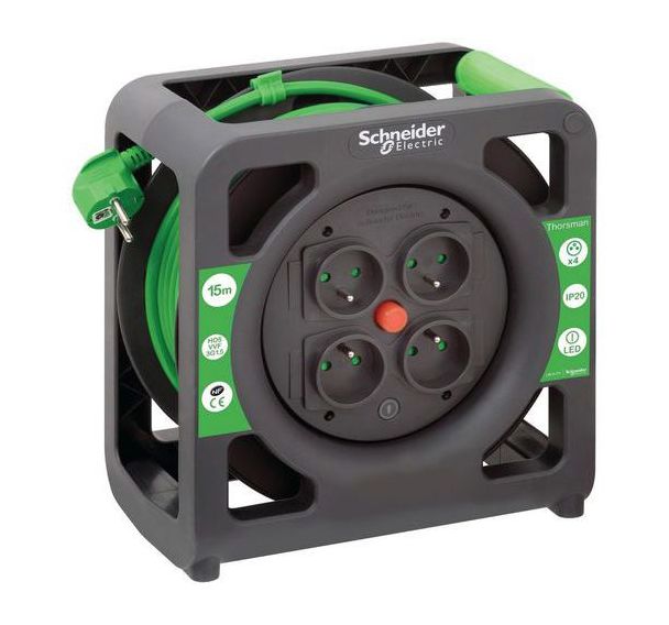 Enrouleur compact 15m HO5VVF 3G1,5 IP20