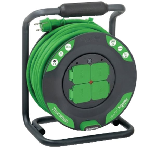 Enrouleur de chantier - 25m - 2,5mm² - H07RNF 3G - Thorsman