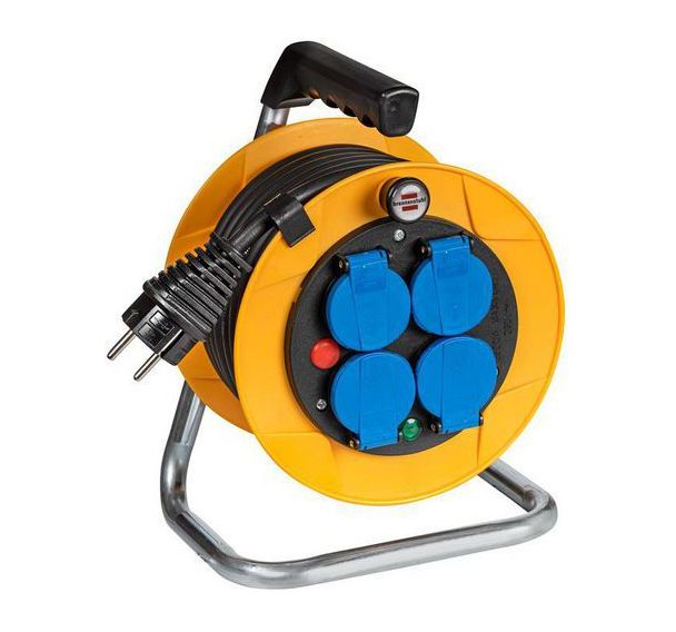 Enrouleur électrique BabyPro avec 4 prises à clapet 10m -brennenstuhl- Lot de 4