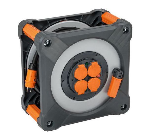 Enrouleur électrique avec 4 prises professionalLINE 40m - brennenstuhl