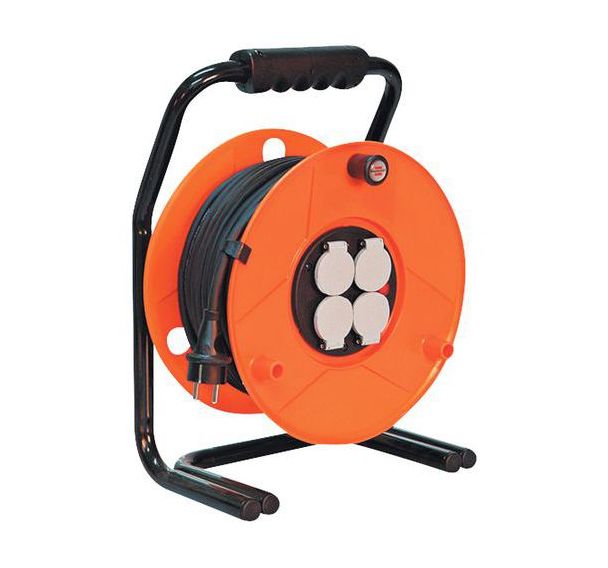 Enrouleur portatif tambour de chantier long. câble 40 m